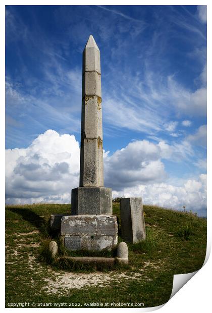 The Obelisk, Ulwell, Swanage Print by Stuart Wyatt