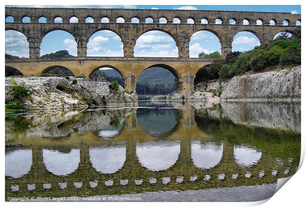 Pont du Gard Roman Bridge & Aqueduct Print by Stuart Wyatt