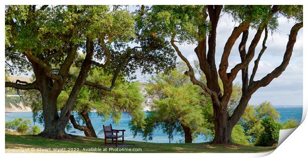 A seat in the shade Print by Stuart Wyatt