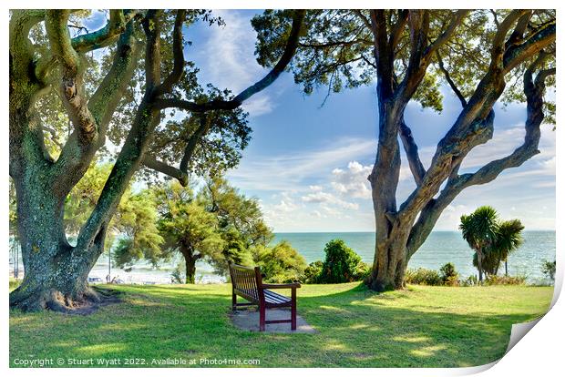 Bench with a view Print by Stuart Wyatt