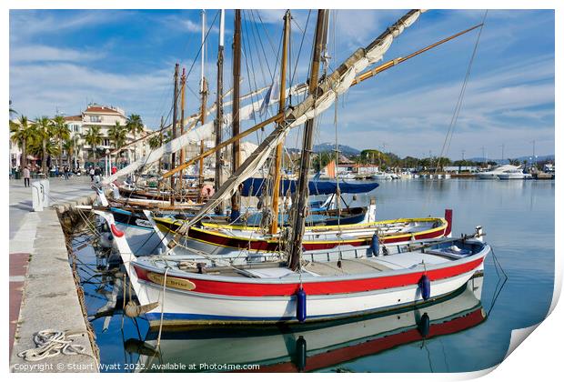 Traditional Mediterranean Fishing Boats Print by Stuart Wyatt
