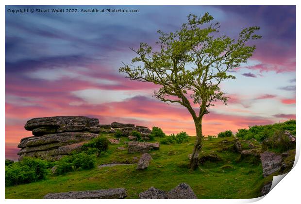 Dartmoor Sunset Print by Stuart Wyatt