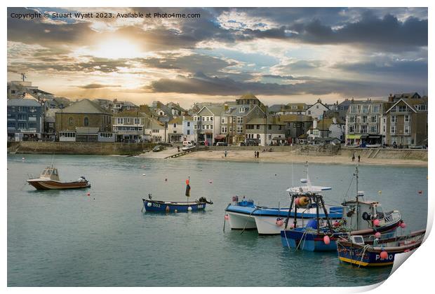 St. Ives Harbour, Cornwall Print by Stuart Wyatt