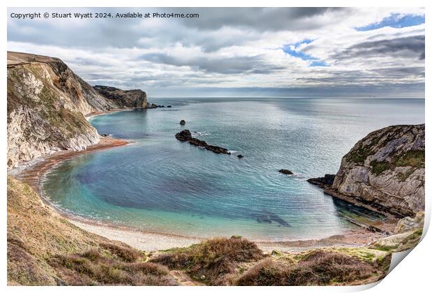 Man of War Bay, Dorset Print by Stuart Wyatt