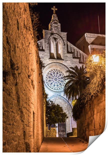 Alcudia Sant Jaume Church Print by Alex Winter