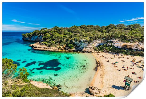 Cala Llombards beach Print by Alex Winter