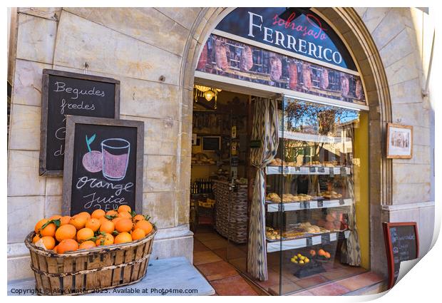 Traditional gourmet food store Majorca, Spain Print by Alex Winter