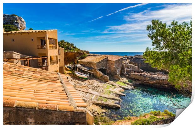 Cala S'Almunia at coast of Majorca Print by Alex Winter