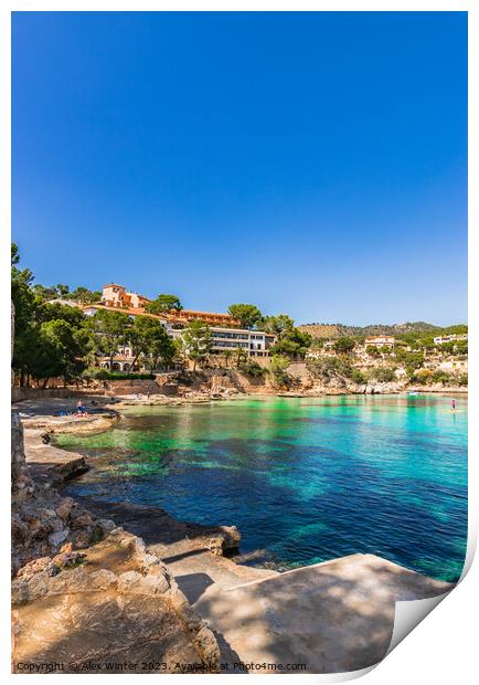 Cala Fornells, Mallorca Spain Print by Alex Winter