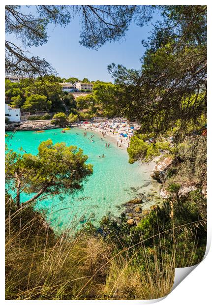 Beach of Cala Santanyi bay on Majorca Print by Alex Winter
