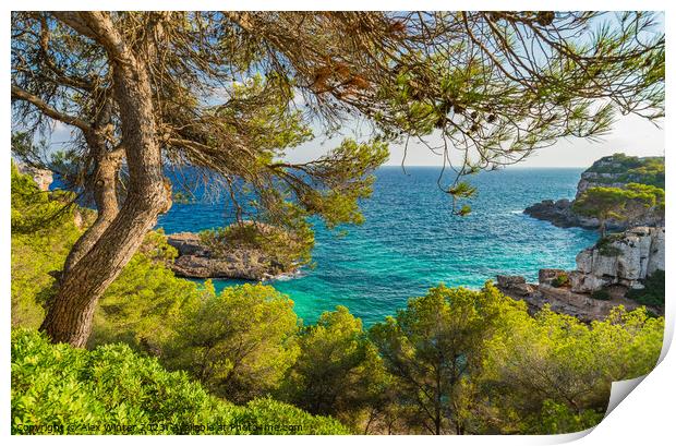 Beautiful coast view on Mallorca Print by Alex Winter