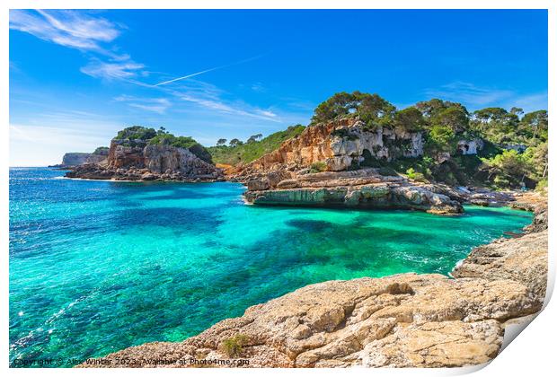 Picturesque coast view on Majorca Print by Alex Winter