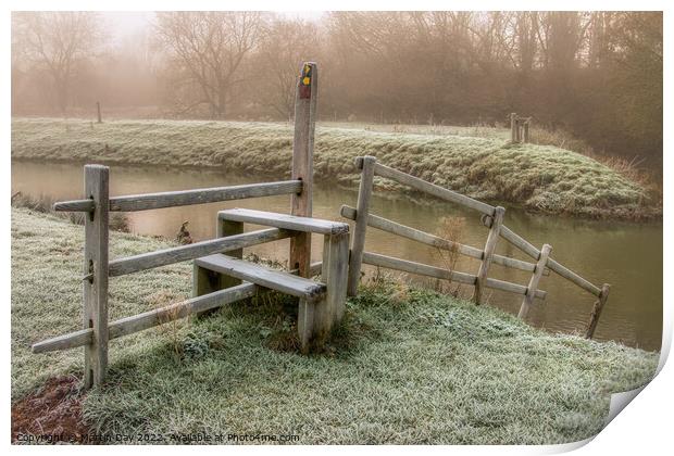 The Frosty Stile Print by Martin Day