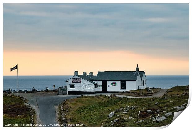 The Iconic First and Last House, Lands End Print by Martin Day