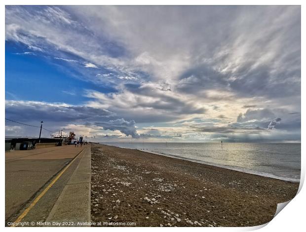 Majestic Clouds Dramatically Overwhelm The Wash Print by Martin Day