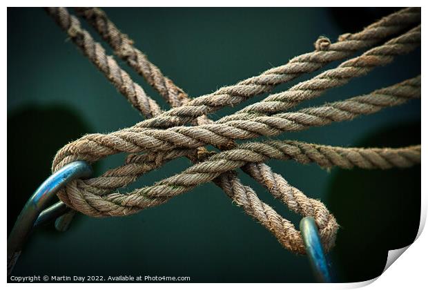 Secure Mooring Print by Martin Day