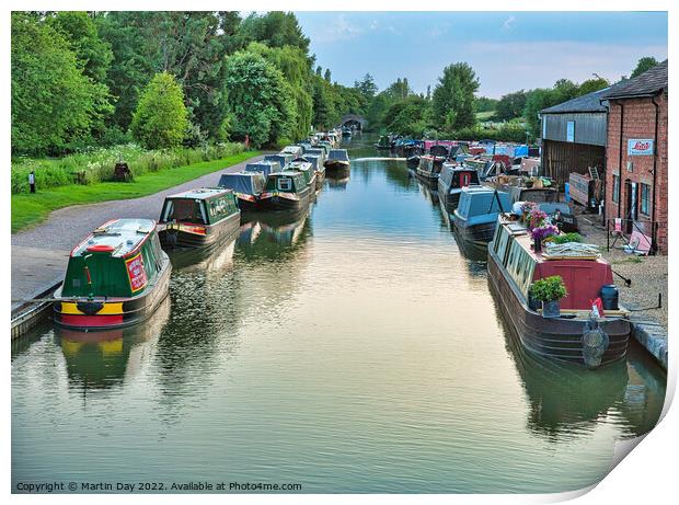 Serenity on the Busy Grand Union Canal Print by Martin Day