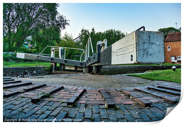 Lock Number 2 Grand Union Canal Braunston Print by Martin Day