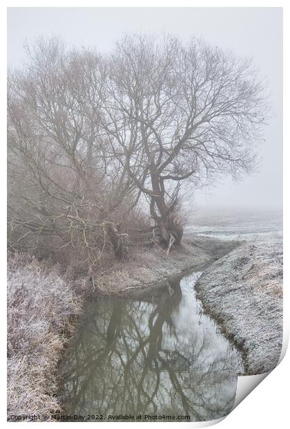 Enchanting Winter Morning Along The River Bain Print by Martin Day