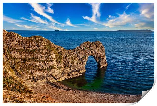 Durdle Door and The Isle of Portland Print by Martin Day