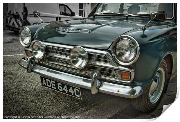 Vintage Charm: 1965 Ford Cortina GT Deluxe Print by Martin Day
