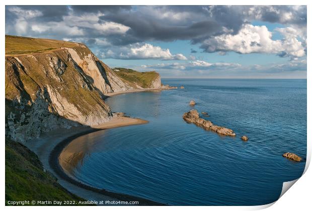 Man O War Cove on Dorsets Jurassic Coast Print by Martin Day