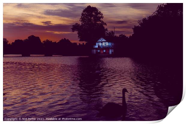 The Boathouse Print by Neil Porter