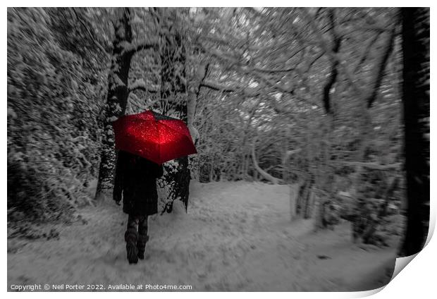 Walking in a Winter Wonderland Print by Neil Porter