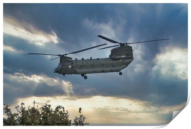 Chinook Print by Gareth Parkes