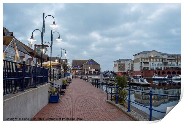 Sovereign Harbour Eastbourne Print by Fiona Etkin