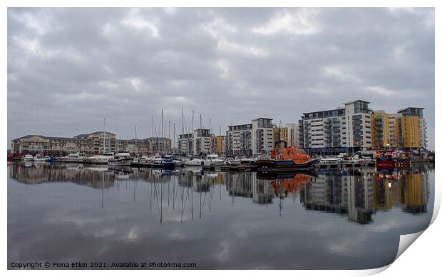 Sovereign Harbour Reflections Print by Fiona Etkin
