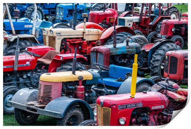 Vintage Tractors  Print by Jim Gibson
