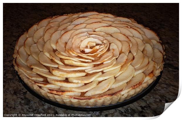 Rose Petal Apple Pie Dessert Bakery Baking Pies Ki Print by PAULINE Crawford