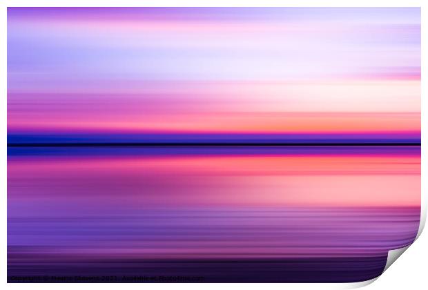 Inver Bay Sunset Print by Maxine Stevens