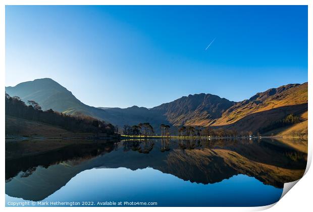 Buttermere Pines and Haystacks Print by Mark Hetherington