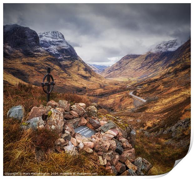 Ralston Cross Glencoe Print by Mark Hetherington