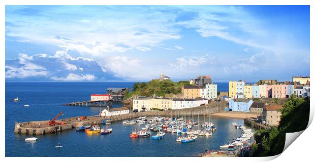 Tenby Harbour Print by Picture Wizard