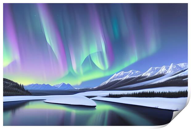 Aurora Borealis Print by Picture Wizard