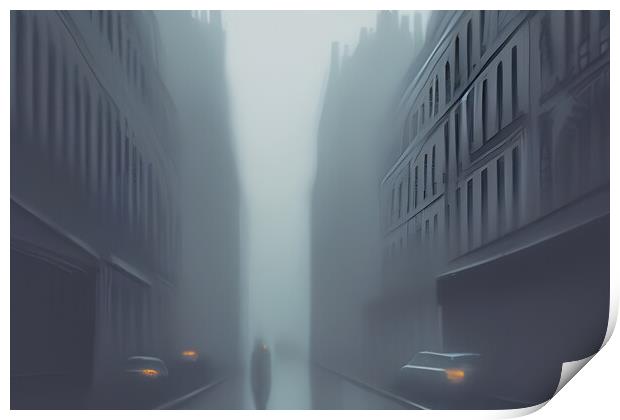Dark Streets Print by Picture Wizard