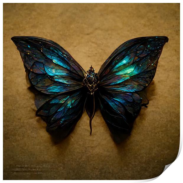 Crystal Butterfly Print by Picture Wizard