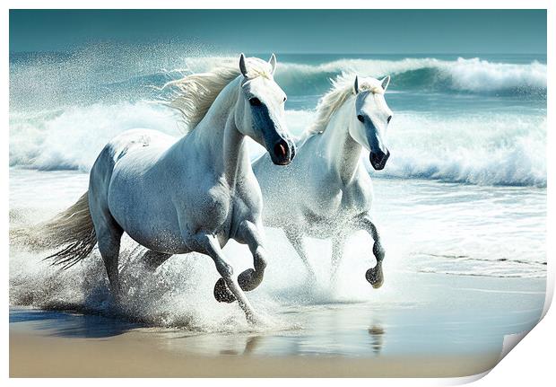 Galloping Horses Print by Picture Wizard