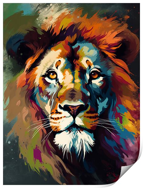 Lion Head Art Print by Picture Wizard