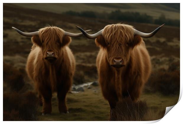 Highland Cattle 2 Print by Picture Wizard