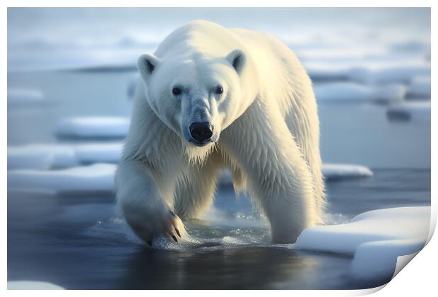 Polar Bear Hunting Print by Picture Wizard