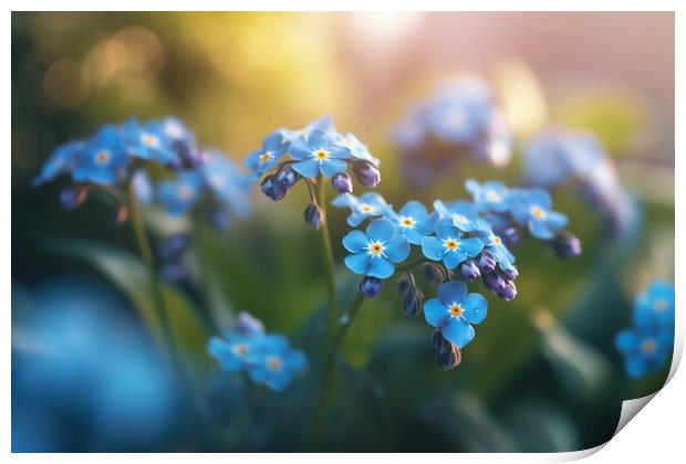 Forget Me Not Print by Picture Wizard
