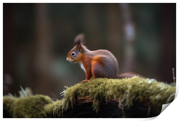 The Red Squirrel (Sciurus vulgaris)  Print by Picture Wizard