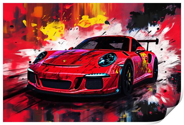 GT3 RS Splatter Print by Picture Wizard