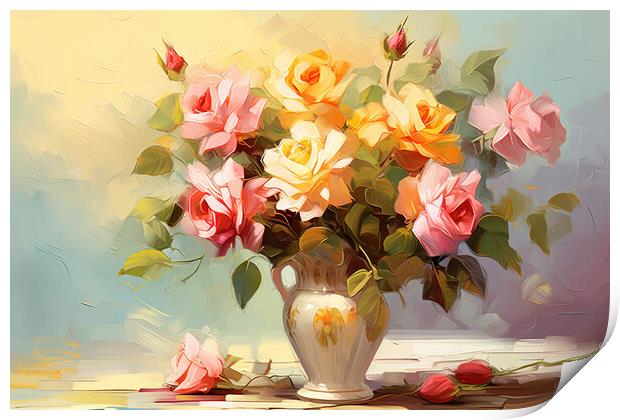 Flowers Painting  Print by Picture Wizard