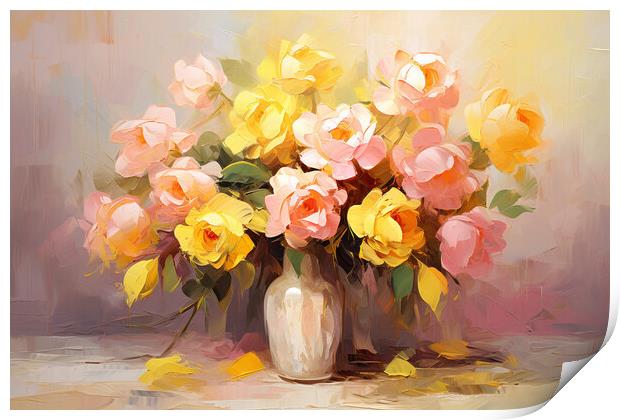 Flowers Painting  Print by Picture Wizard