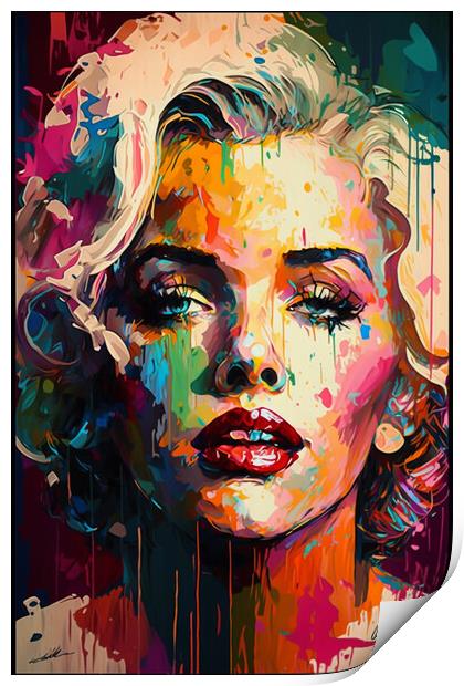 Marilyn Abstract Print by Picture Wizard